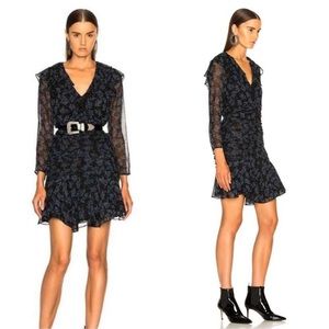 Veronica Beard Magg Fern Floral Silk Dress SZ 6